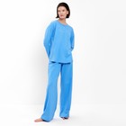 Пижама женская (джемпер, брюки) MINAKU: Home collection цвет голубой, р-р 42 - Фото 7
