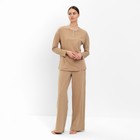 Пижама женская (джемпер, брюки) MINAKU: Home collection цвет бежевый, р-р 44 - фото 319401470
