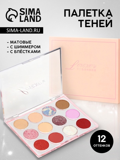 Профессиональная палетка теней для век SKY, 12 цветов