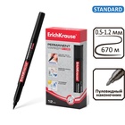 Маркер перманентный ErichKrause P-100, 0.5-1.2 мм, чернила на спиртовой основе светостойкие, водостойкие без ксилола, чёрный - Фото 1