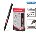 Маркер перманентный ErichKrause P-100, 0.5-1.2 мм, чернила на спиртовой основе светостойкие, водостойкие без ксилола, чёрный - Фото 5