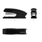 Степлер канцелярский № 10, ErichKrause Elegance, до 20 листов, встроенный антистеплер, черный - Фото 7