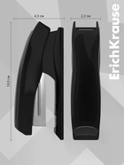Степлер канцелярский № 10, ErichKrause Elegance, до 20 листов, встроенный антистеплер, черный - Фото 2