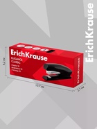 Степлер канцелярский № 10, ErichKrause Elegance, до 20 листов, встроенный антистеплер, черный - Фото 3