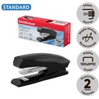 Степлер канцелярский № 10, ErichKrause Elegance, до 20 листов, встроенный антистеплер, черный - Фото 3