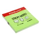 Блок бумаги с липким краем ErichKrause Neon, 75 х 75 мм, 80 листов, зелёный - Фото 2