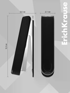 Степлер канцелярский № 10 ErichKrause, до 15 листов, встроенный антистеплер, чёрный - Фото 2