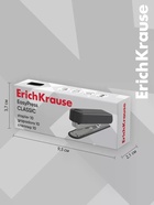 Степлер канцелярский № 10 ErichKrause, до 15 листов, встроенный антистеплер, чёрный - Фото 4