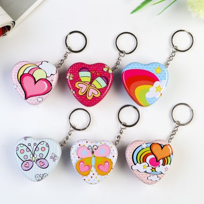 Мини-шкатулка брелок для ключей на кольце «Сердечки», 4.8×4.7×2.4 см, МИКС