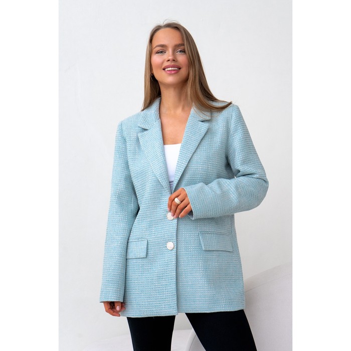 Пиджак женский, размер 46-48, цвет серый 5644