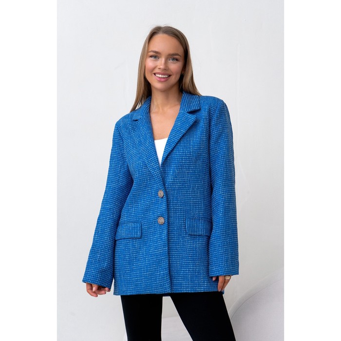Пиджак женский, размер 46-48, цвет синий 5645
