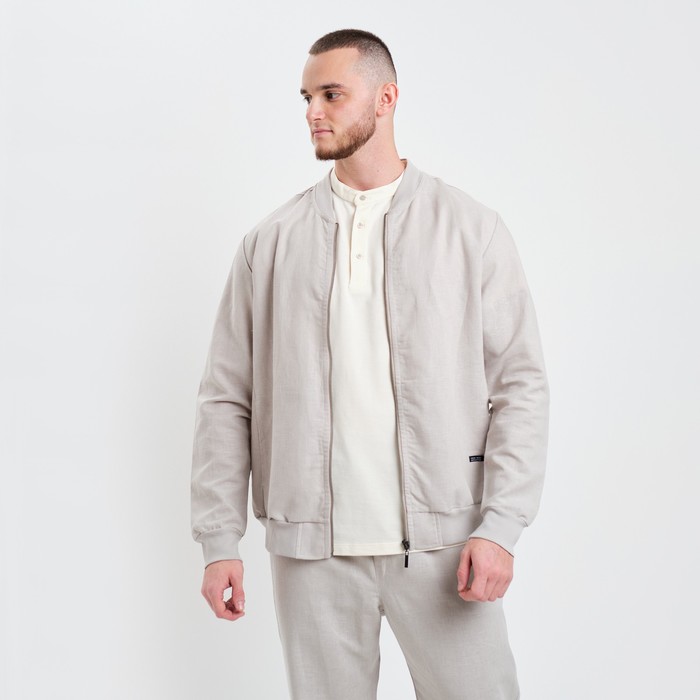 Жакет мужской, цвет светло-серый, размер 50 62176