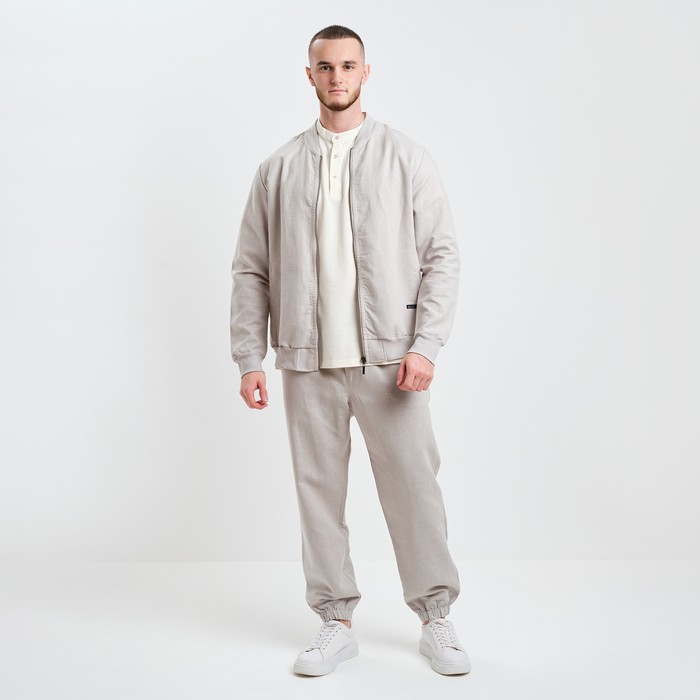 Жакет мужской, цвет светло-серый, размер 52 62177