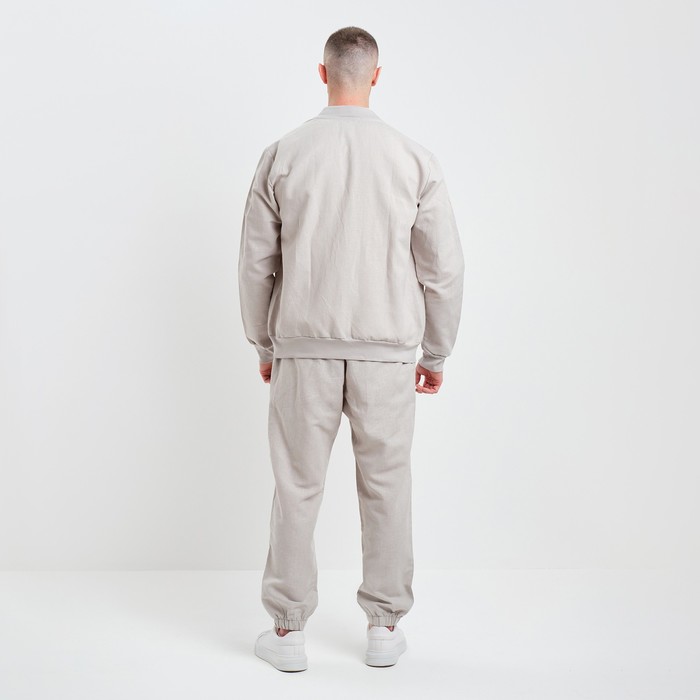 Жакет мужской, цвет светло-серый, размер 52 62177