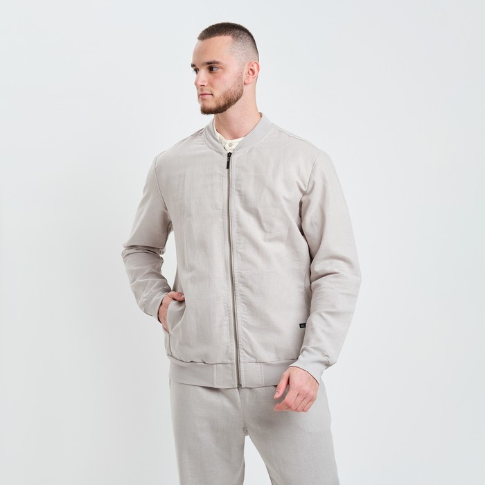 Жакет мужской, цвет светло-серый, размер 54 62178