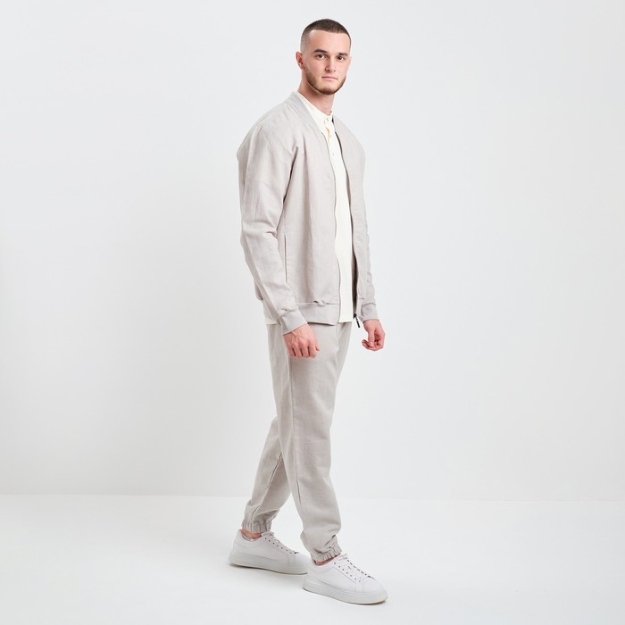 Жакет мужской, цвет светло-серый, размер 56 62179