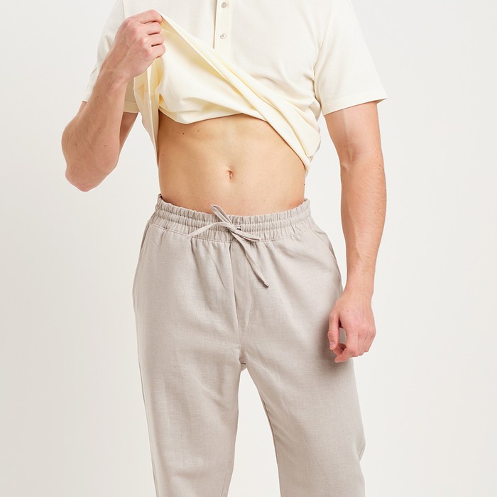 Брюки мужские, цвет светло-серый, размер 56 рост 188 62188