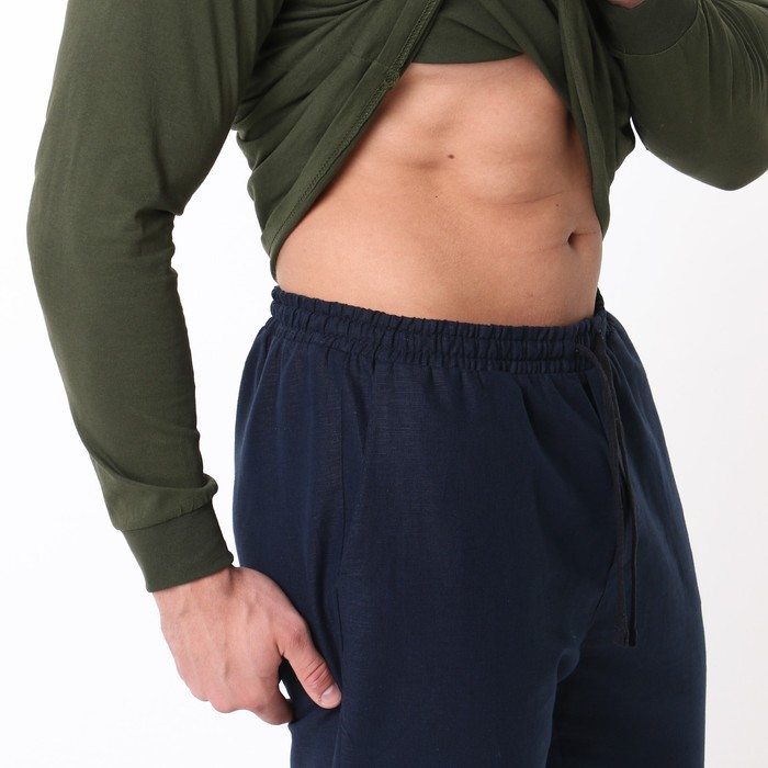 Брюки мужские, цвет тёмно-синий, размер 52 рост 188 62189