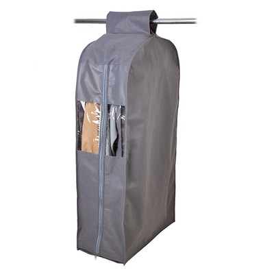 Чехол для одежды на молнии Polini Home, 60х30х120 см, цвет серый