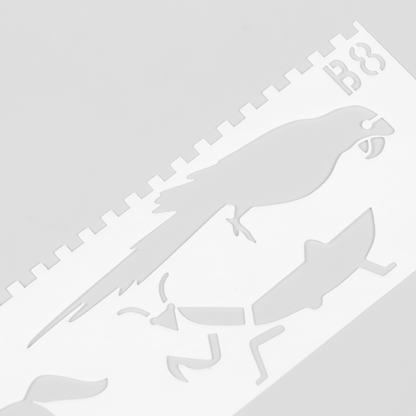 Трафарет с фигурным краем "Животный мир" набор 8 шт 17х6 см (9294154 ...