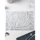 Салфетки сервировочные на стол Доляна «Листопад», 4 шт, 45×30 см, цвет серебряный - Фото 6