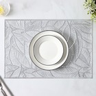 Салфетки сервировочные на стол Доляна «Листопад», 4 шт, 45×30 см, цвет серебряный - Фото 5