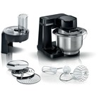 Кухонная машина Bosch MUMS2EB01, 700 Вт, 3.8 л, 4 скорости, 6 насадок, серебристо-чёрная - фото 10417617