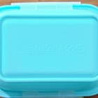 Контейнер для еды складной с крышкой Доляна «Коста», 400 мл, 12.5×9×6.4 см, силикон, бирюзовый - Фото 4
