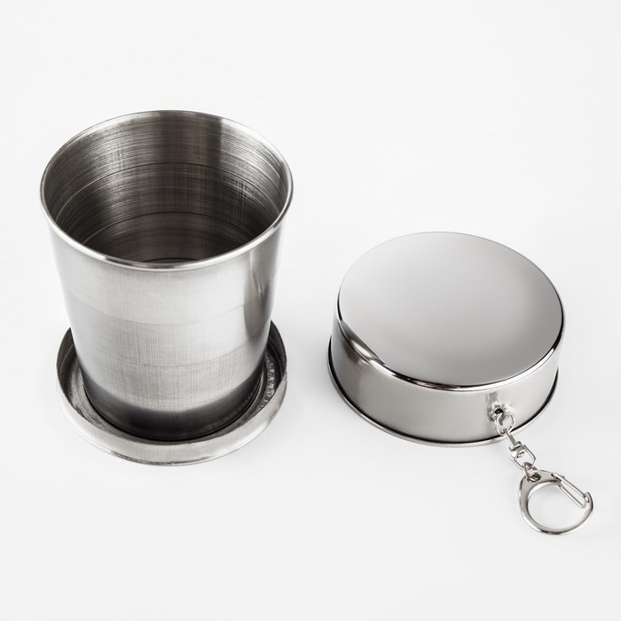 Складной стакан, 250 мл, 7.5×8.4 см, нержавеющая сталь - Фото 1