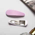 Невидимка для волос "Паула" (набор 2 шт) текстура, 5 см, сиреневый (комплект 6 шт) - фото 22155177