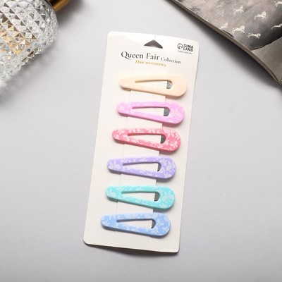 Заколки для волос «Беатрис», набор 6 шт., бабочки, 5 см