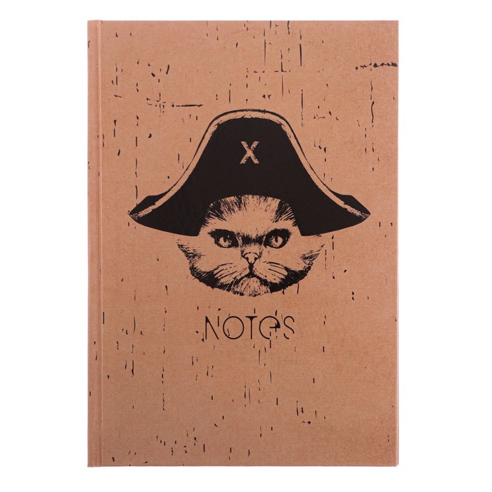 Записная книга А5, Pirate, 80 листов в клетку, твердая обложка, глянцевая ламинация