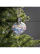 Ёлочный шар «Ретро», 9 см, 5 LED, от батареек, свечение тёплое белое - Фото 5