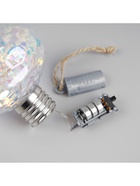 Ёлочный шар «Ретро», 9 см, 5 LED, от батареек, свечение тёплое белое - Фото 6