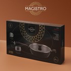 Сковорода Magistro Flame, d=24 см, h=6,3 мм, со стеклянной крышкой, ручка soft-touch, антипригарное покрытие, индукция - Фото 7