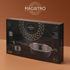 Сковорода Magistro Flame, d=28 см, h=7,5 см, со стеклянной крышкой, ручка soft-touch, антипригарное покрытие, индукция - Фото 7