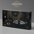 Сковорода Magistro Warrior, d=24 см, h=6.3 см, со стеклянной крышкой, ручка soft-touch, антипригарное покрытие, индукция, кованый алюминий, чёрная - Фото 7