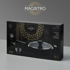 Сковорода Magistro Warrior, d=26 см, h=7 см, со стеклянной крышкой, ручка soft-touch, антипригарное покрытие, индукция, кованый алюминий, чёрная - Фото 7
