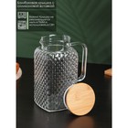 Кувшин BellaTenero «Эко», 1.5 л, с бамбуковой крышкой, стекло, прозрачный - Фото 2