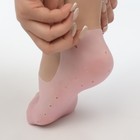 Носочки для педикюра, силиконовые, с перфорацией, с лямкой, размер S, цвет розовый - Фото 4