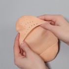 Носочки для педикюра, силиконовые, с перфорацией, 18×8 см, бежевые - Фото 8