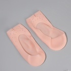 Носочки для педикюра, силиконовые, с перфорацией, с разделителем, универсальный размер, 17×7 см, бежевые - Фото 6