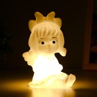 Ночник "Ангельская малышка" LED от батареек 3xLR44 белый 7х10х15см RISALUX - фото 8697324
