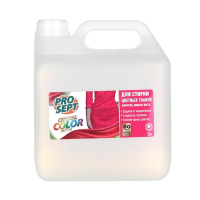 Жидкое моющее средство для стирки цветных тканей Crystal Color концентрат / 3 л