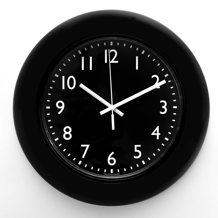 Часы настенные, серия: Классика, d-30 см, черные - Фото 1
