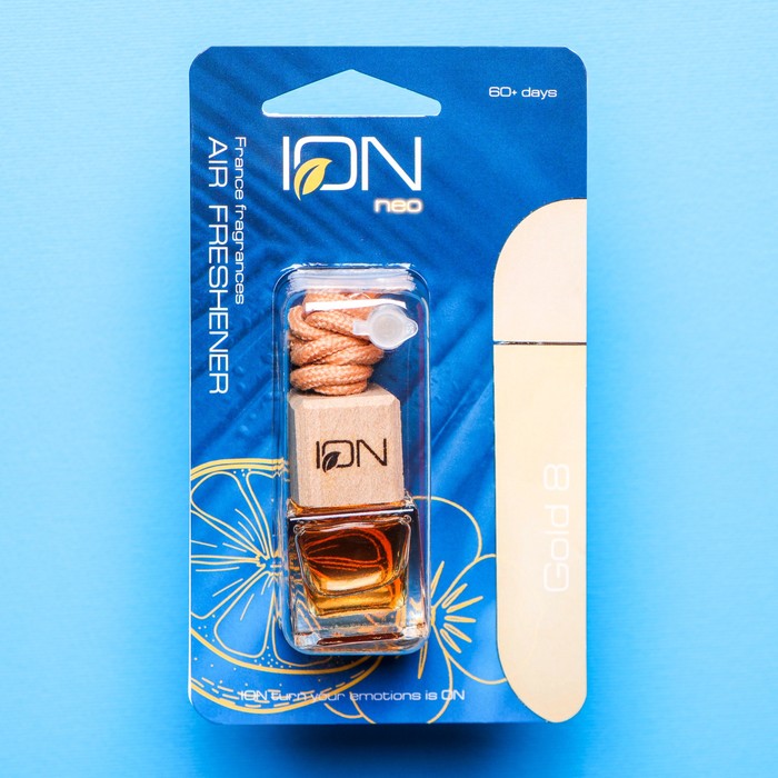 Ароматизатор подвесной бутылочка ION GOLD 8, 6 мл, IP-08 - Фото 1