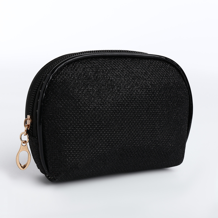 Набор косметичек 3 в 1 на молнии, цвет чёрный