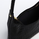 Сумка женская на молнии, чёрная - фото 60813619