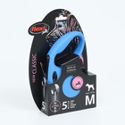 Рулетка Flexi New Classic М (до 20 кг) 5 м трос, синяя 9592384 - фото 16973442