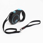 Рулетка Flexi Black Design S (до 12 кг) 5 м трос, черный/синий - Фото 1